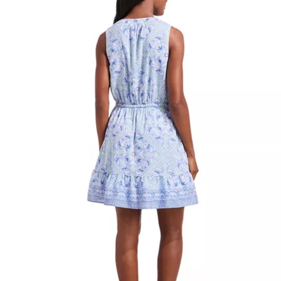 Vineyard Vines Scarf Print Tie Waist Dress - size small - Picture 3 of 8